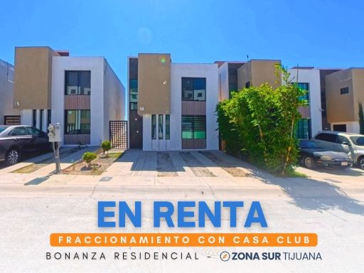 Fachada de casa en renta en Bonanza Residencial, Zona Sur de Tijuana